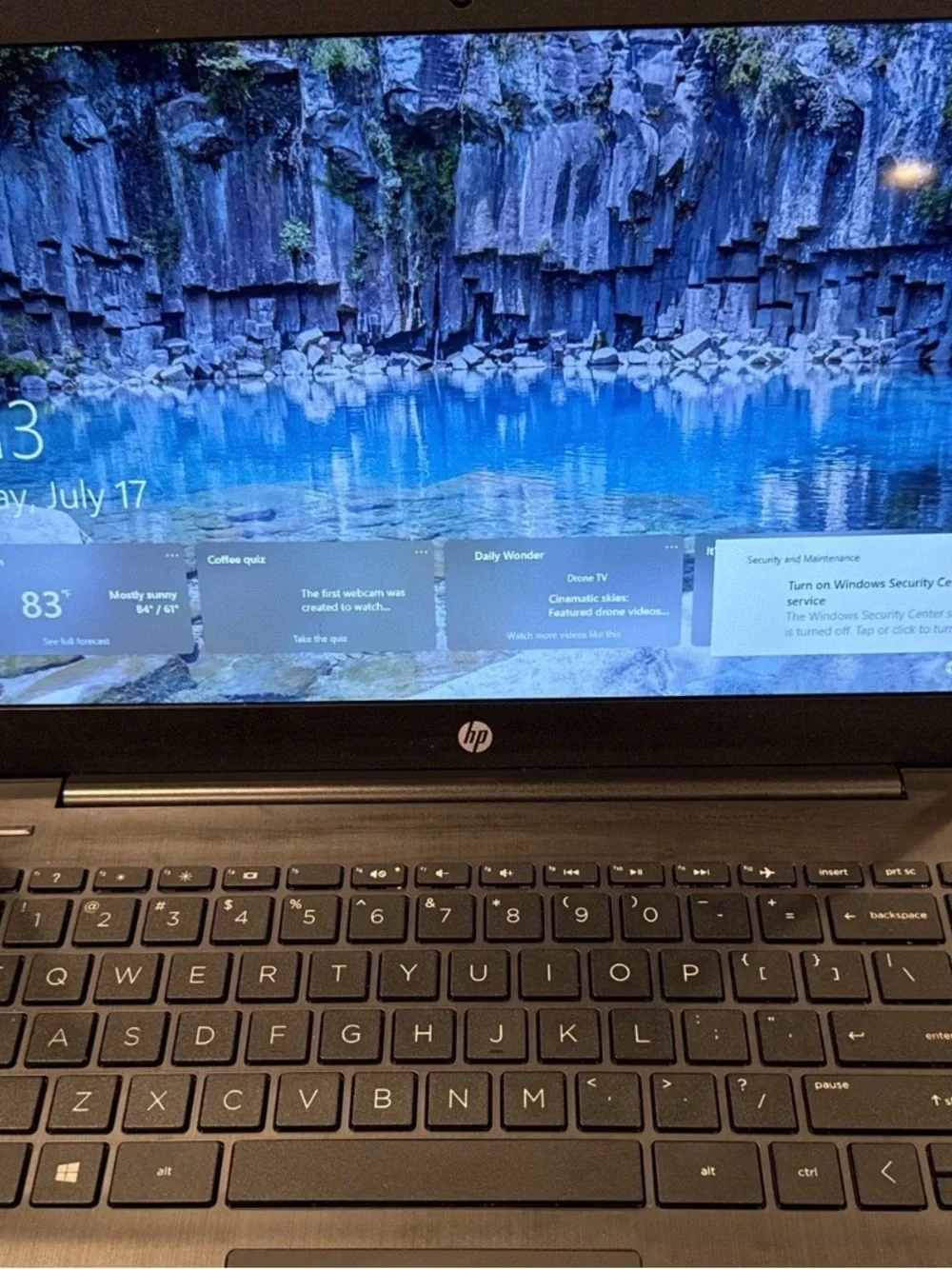 HP Black Laptop with Charger Included